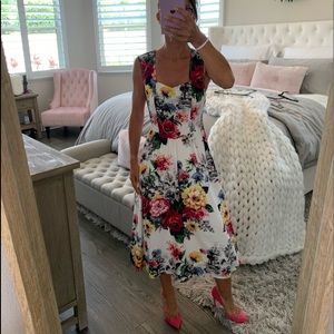 Anthropology floral dress